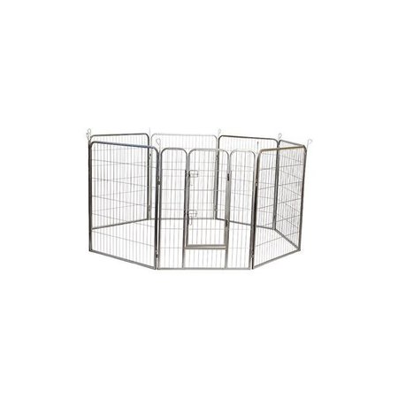 ICONIC PET Iconic Pet 92150 48h in. Heavy Duty Metal Tube Pen Pet Dog Exercise & Training Playpen 92150